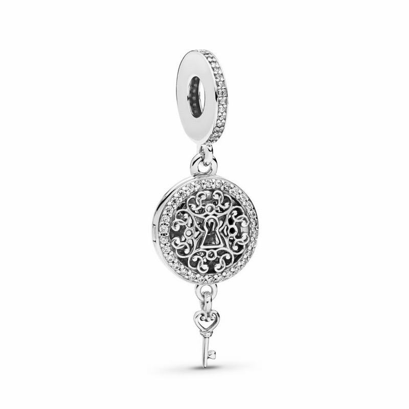 Pandora Australia Regal Love Key Dangle Charm - Sterling Silver | PXQKWV389